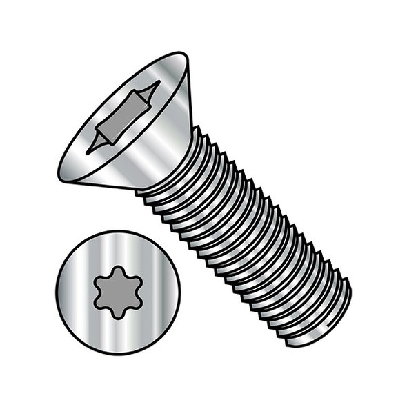 M4-0.70 x 12 mm Torx Flat Machine Screw, Plain Steel, 5000 PK