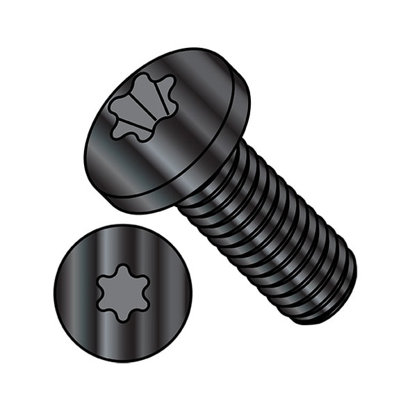 M5-0.80 x 8 mm Torx Pan Machine Screw, Black Oxide Steel, 1500 PK