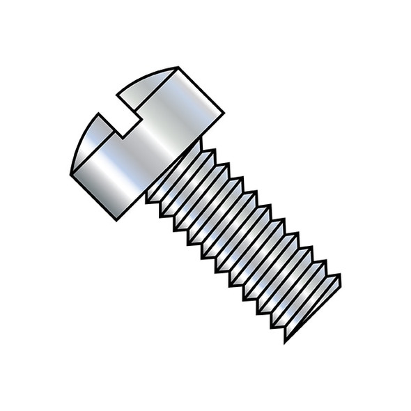 #8-32 x 7/8 in Slotted Fillister Machine Screw, Zinc Plated Steel, 6000 PK