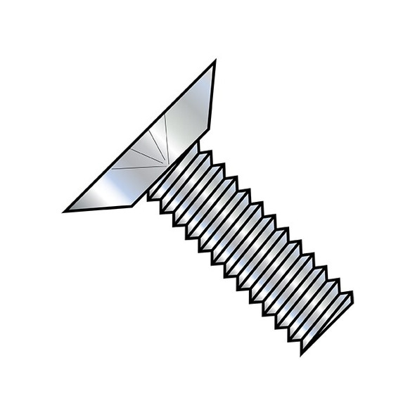 5/16"-18 x 3/4 in Phillips Flat Machine Screw, Zinc Plated Steel, 2000 PK