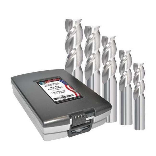 Manufacturer Varies End Mill Set,1/8" Dia,Carbide 273-888881