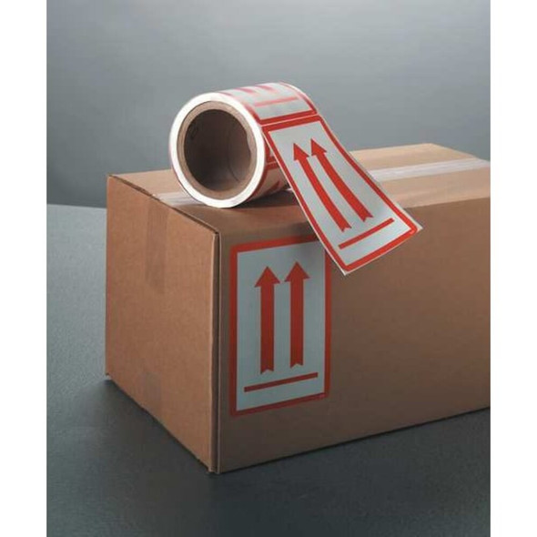4" x 6" White Shipping Labels, Arrows (This Side Up), Pk100  3WRX6
