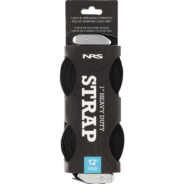 NRS 1 In. x 12 Ft. Stealth Black Heavy Duty Tie-Down Strap (2-Pack)