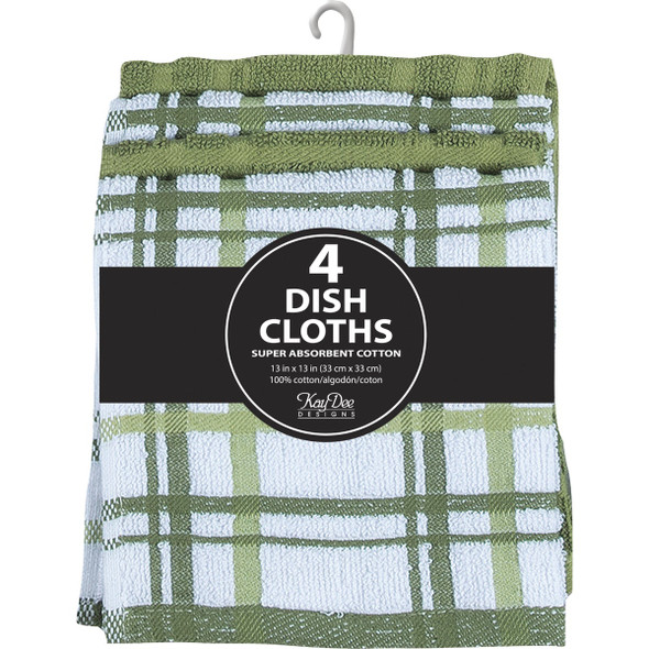 Kay Dee Designs Meadow Dish Cloth Set (4-Piece) R6429 Pack of 3 628922