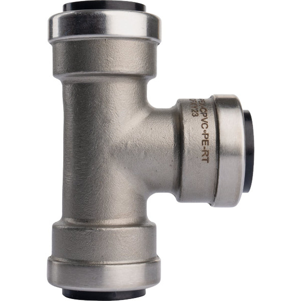 QuickFitting 3/4 In. x 3/4 In. x 3/4 In. Push-to-Connect Stainless Steel Tee
