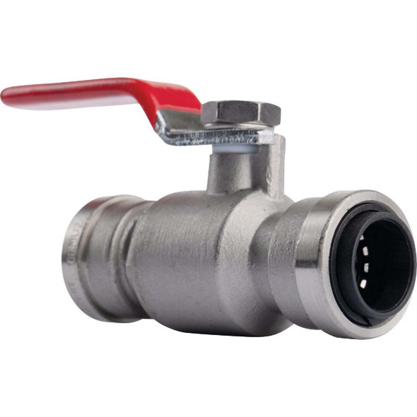 QuickFitting 1/2 In. Push-to-Connect Stainless Steel Full Port Ball Valve SS912R
