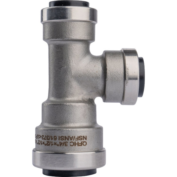 QuickFitting 3/4"x1/2"x1/2" Pf Tee SS815R