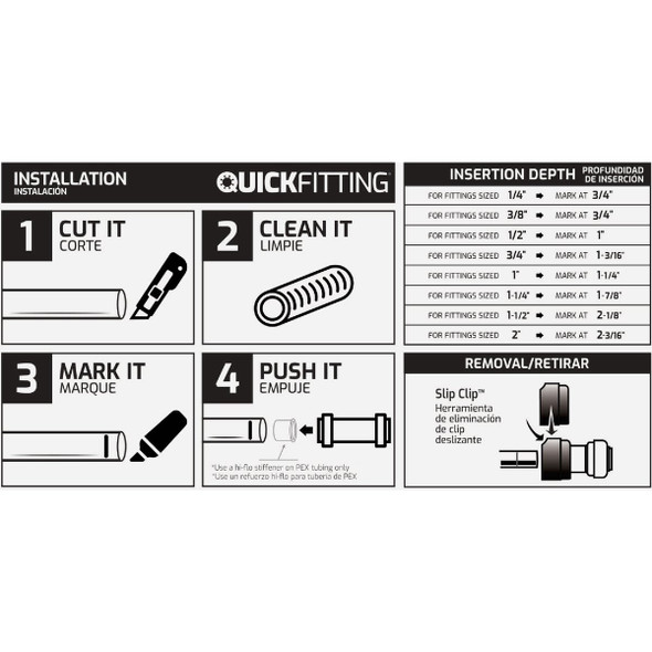 QuickFitting 1-2" Pf X Fnpt Elbow SS813FR 411278