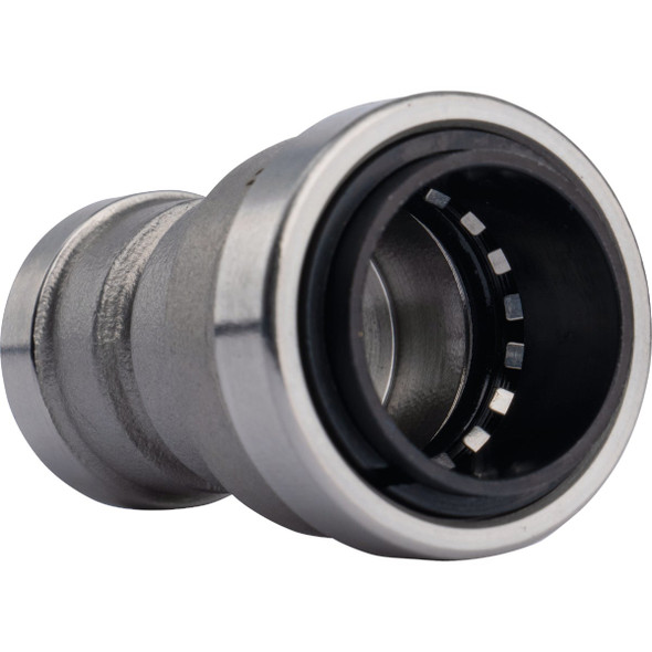 QuickFitting 3/4 In. x 1/2 In. Push-to-Connect Stainless Steel Reducing Coupling
