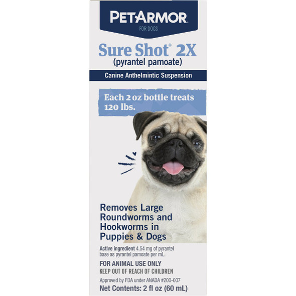 PetArmor Sure Shot 2X 2 Oz. Liquid Dog Dewormer 183109
