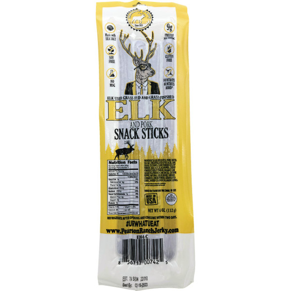 Pearson Ranch Jerky 4 Oz. Elk Hickory Multi-Pack Snack Stick Jerky
