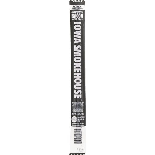 Iowa Smokehouse 1.5 Oz. Country Style Bacon Meat Stick Jerky Pack of 24