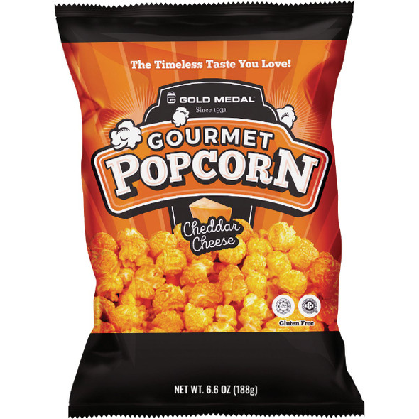 Gold Medal Gourmet 6.6 Oz. Cheddar Cheese Popcorn 3736 Gold Medal Gourmet 6.6 Oz. Cheddar Cheese Popcorn 3736
