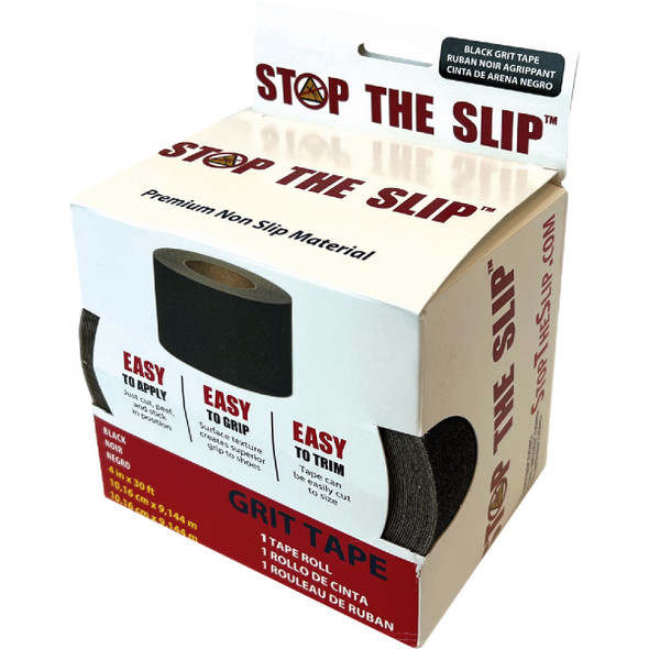 Stop The Slip 4 In. x 30 Ft. Black Non-Slip Grit Tape