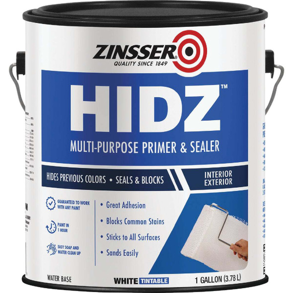 Zinsser HIDZ Multi-Purpose Primer and Sealer, White, 1 Gal. 373358