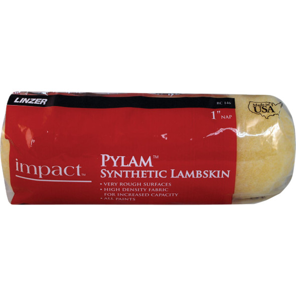 Linzer Impact 9 In. x 1 In. Pylam Synthetic Lambskin Roller Cover RC 146 0900