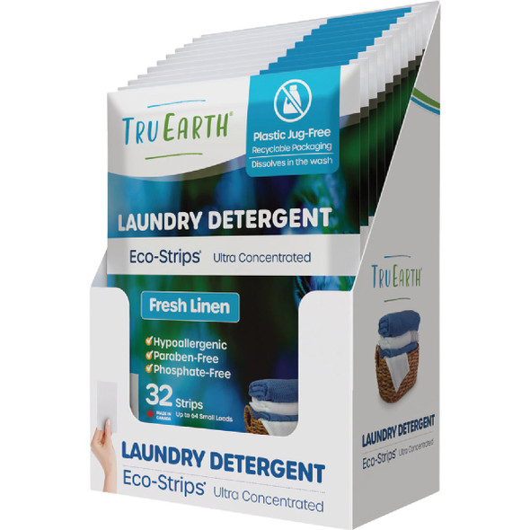 Tru Earth Eco-Strips Fresh Linen Laundry Detergent Tru Earth Eco-Strips Fresh Linen Laundry Detergent
