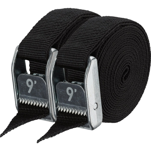 NRS 1 In. x 9 Ft. Stealth Black Heavy Duty Tie-Down Strap (2-Pack) 60027.01.114