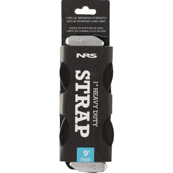 NRS 1 In. x 9 Ft. Stealth Black Heavy Duty Tie-Down Strap (2-Pack) 60027.01.114 578038