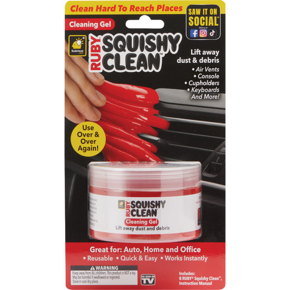 Ruby Squishy Clean Reusable Dust Cleaning Gel 17273-8