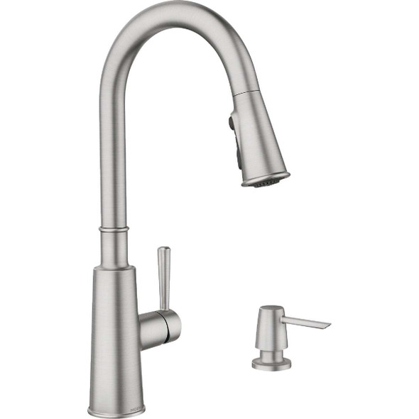 Moen Fenn 1-Handle Pull-Down Kitchen Faucet, Stainless Steel 87163SRS