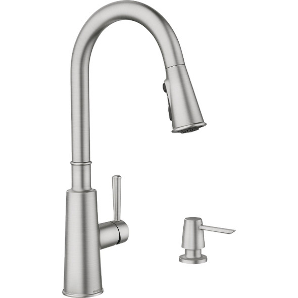 Moen Fenn 1-Handle Pull-Down Kitchen Faucet, Stainless Steel 87163SRS