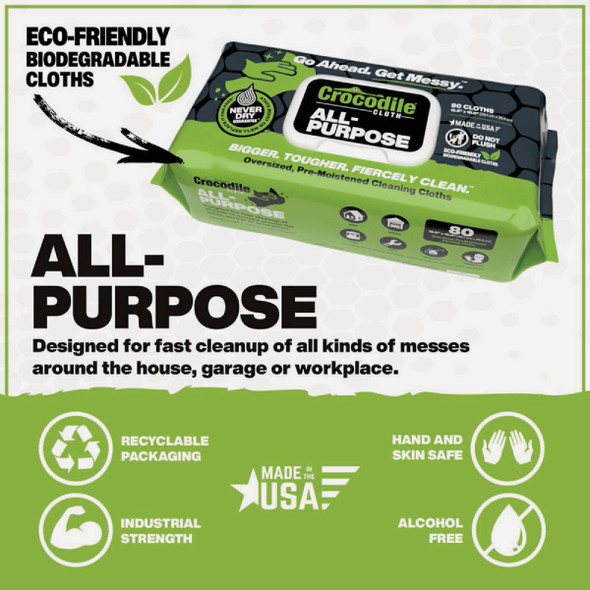 Crocodile Cloth All-Purpose Household Cleaning Wipe (80-Count) Crocodile Cloth All-Purpose Household Cleaning Wipe (80-Count)