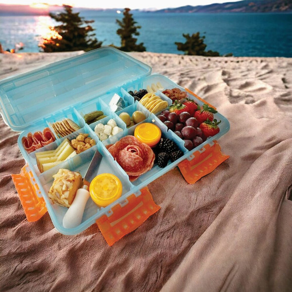 SubSafe Charcuterie Safe Light Blue & Neon Orange Food Storage Set CHO 610348