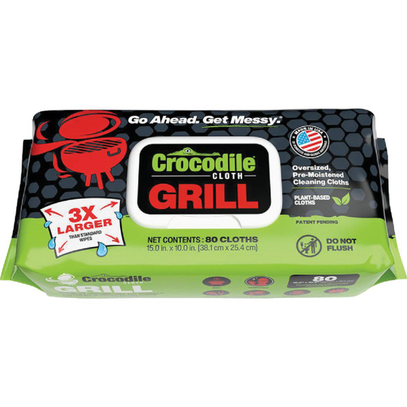 Crocodile Cloth 10 In. x 15 In. Grill Cleaning Wipe (80-Count) 6600-080