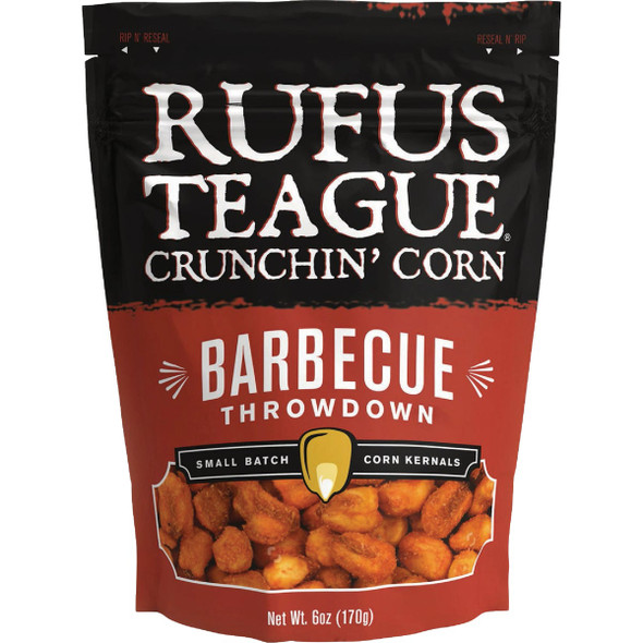 Rufus Teague Crunchin' Corn 6 Oz. BBQ Throwdown Corn Kernels RTCC01 Pack of 12