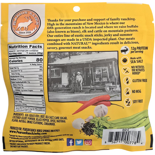Pearson Ranch Jerky 2.1 Oz. All-Natural Elk Jerky EJ2-C Pack of 12 838031