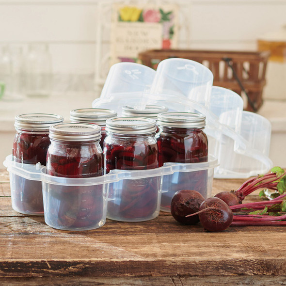 Roots & Harvest SafeCrate Quart Jar Storage Container (6 Jar Capacity) 1718
