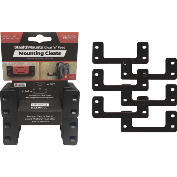 StealthMounts 6pk Milw Packout Cleats OM-CL-BLK-6