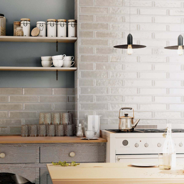 Raku Raku 3x12 Glos Slv Tile W32RAKUSI0312P26