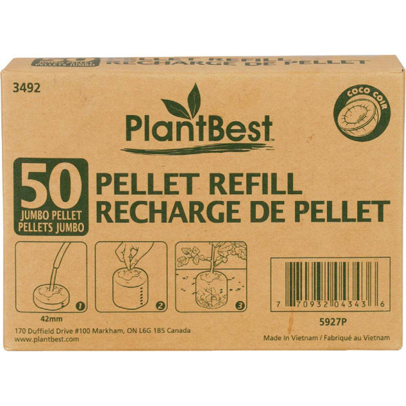 PlantBest Jumbo Coir Pellet Refill (50-Pack) 3492
