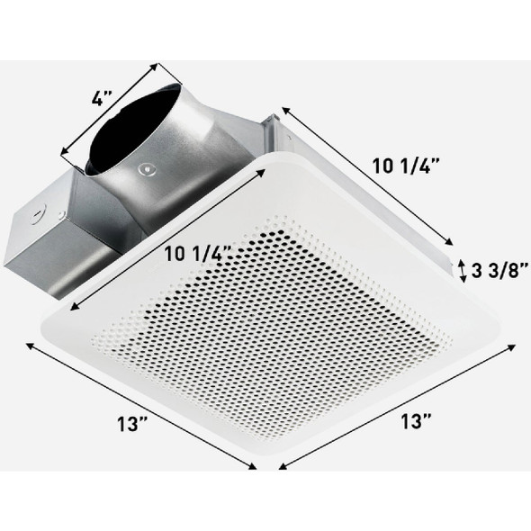Panasonic Whisper Thin 80/100 CFM 0.5/0.9 Sones 120V Auto Bath Exhaust Fan
