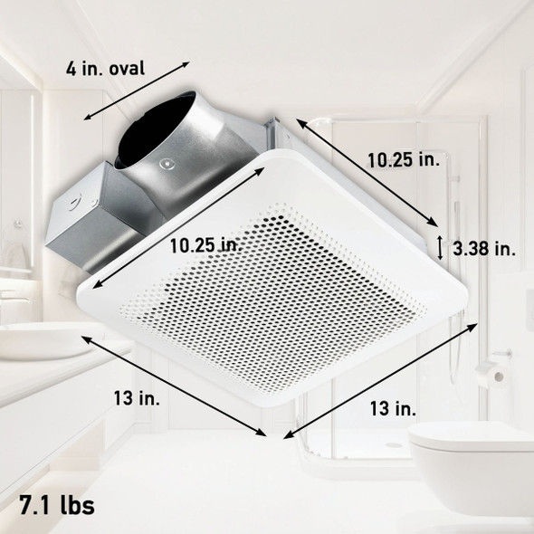 Panasonic Whisper Thin 80/100 CFM 0.5/0.9 Sones 120V Auto Bath Exhaust Fan