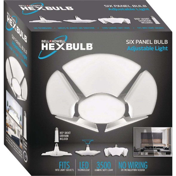 Bell+Howell HexBulb Adjustable 6-Panel Light Bulb 8358