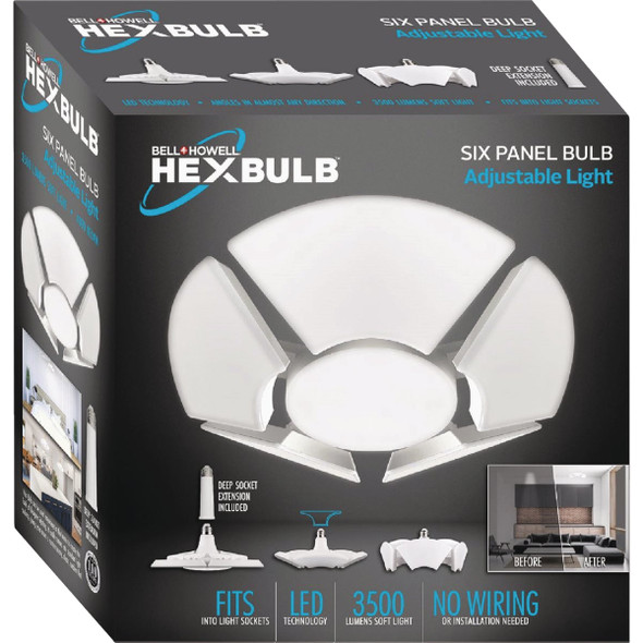 Bell+Howell HexBulb Adjustable 6-Panel Light Bulb 8358