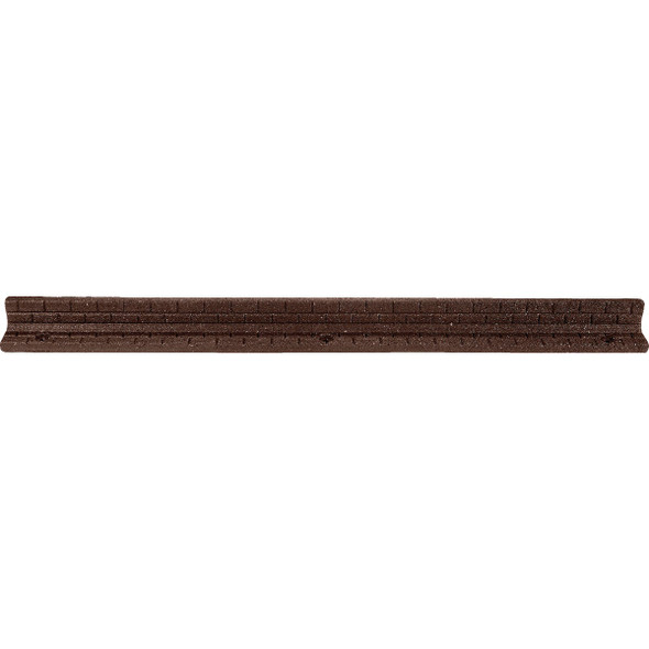 GroundSmart 3 In. H. x 4 Ft. L. Brown Recycled Rubber Brickface Landscape Edger