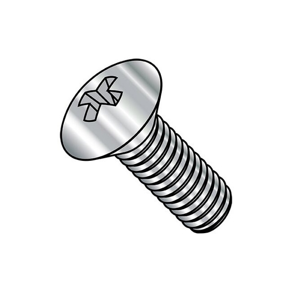 #2-56 x 3/8 in Phillips Oval Machine Screw, Plain Stainless Steel, 5000 PK