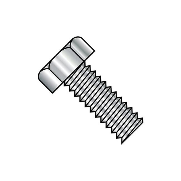#10-24 x 5/8 in Hex Hex Machine Screw, Plain Steel, 3000 PK