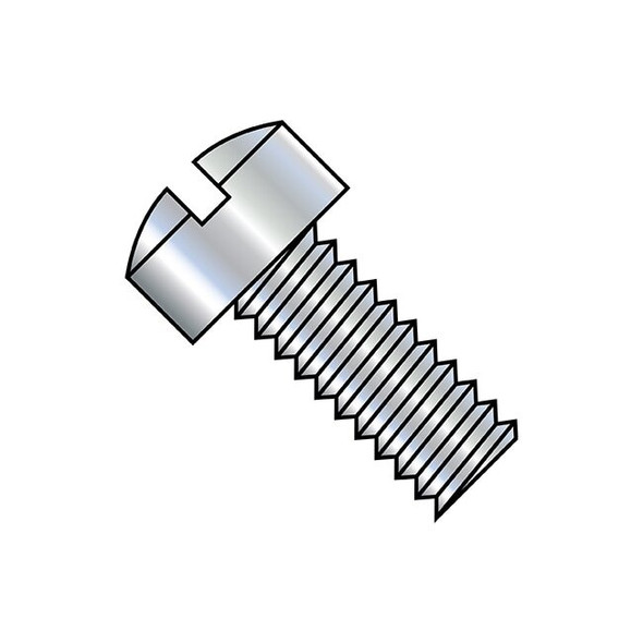 #10-32 x 5/16 in Slotted Fillister Machine Screw, Zinc Plated Steel, 9000 PK