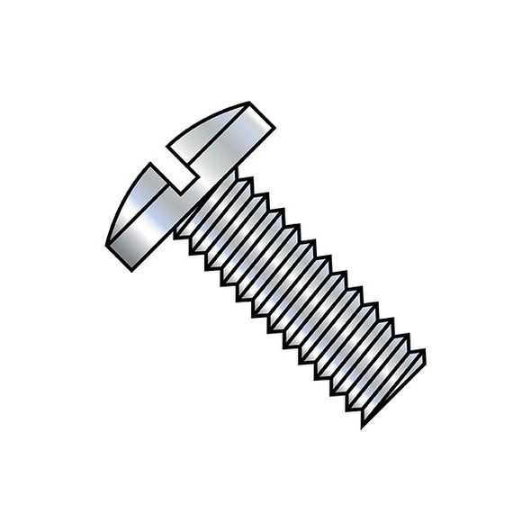 #10-24 x 1/2 in Slotted Binding Machine Screw, Zinc Plated Steel, 8000 PK