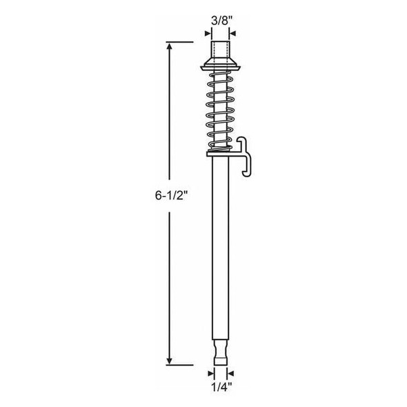 Manufacturer Varies Pivot Pin, 3/4 in W, 6 1/2 in L, Gray 1-102