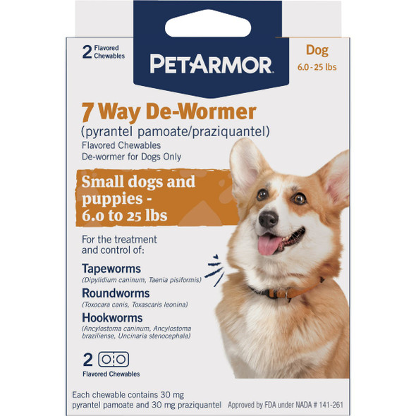 PetArmor 7-Way De-Wormer for Small Dogs & Puppies (2-Pack) 183119