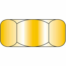Finished Hex Nut - 1/4-20 - Low Carbon Steel - Zinc CR+3 - UNC - Pkg of 100 - Br