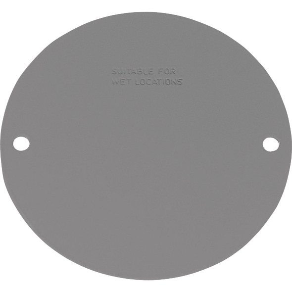 Southwire 4 In. Blank Gray Stamped Steel Weatherproof Cover WRCB-UPC