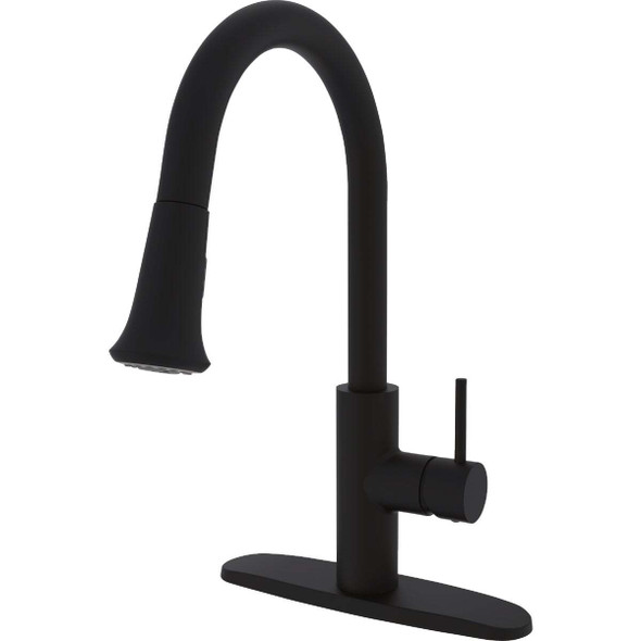 Compass Manufacturing 5134MB Brookfield 1-Handle Matte Black Kitchen Faucet