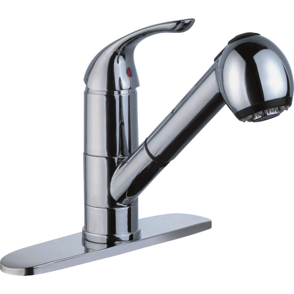 Compass Manufacturing 5119C Brookfield 1-Handle Chrome Pull Out Kitchen Faucet